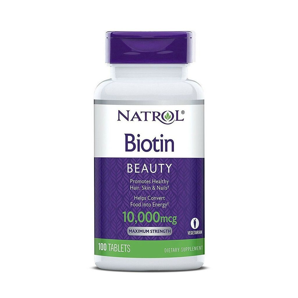 THỰC PHẨM BỔ SUNG DINH DƯỠNG CHO TÓC NATROL BIOTIN 10,000MCG MAXIMUM STRENGTH 100 VIÊN