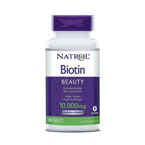 THỰC PHẨM BỔ SUNG DINH DƯỠNG CHO TÓC NATROL BIOTIN 10,000MCG MAXIMUM STRENGTH 100 VIÊN