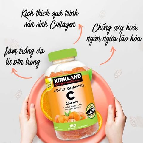 THỰC PHẨM BỘ SUNG HỖ TRỢ HỆ MIỄN DỊCH KIRKLAND VITAMIN C 250MG 180 VIÊN