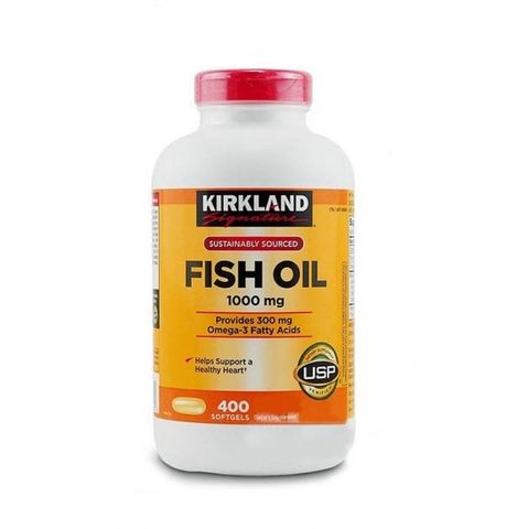 THỰC PHẨM BỔ SUNG DẦU CÁ OMEGA 3 KIRKLAND FISH OIL 1000 MG 400 VIÊN