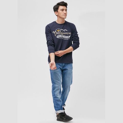 ÁO THUN TAY DÀI NAM CAO CẤP NHẬP KHẨU CELIO JESCAPE HEATHER BLUE