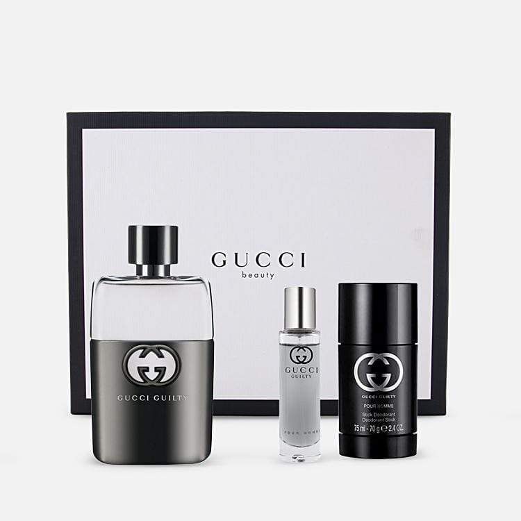 SET NƯỚC HOA NAM EAU DE TOILETTE GUCCI GUILTY EDT + LĂN KHỬ MÙI 90ML/75ML/15ML