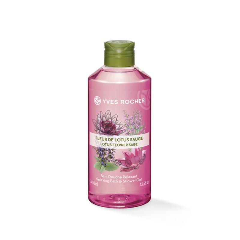 GEL TẮM YVES ROCHER FLEUR DE LOTUS SAUGE LOTUS FLOWER SAGE 400ML