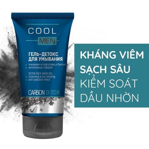 GEL RỬA MẶT NAM COOL MEN DETOX THAN HOẠT TÍNH 150ML