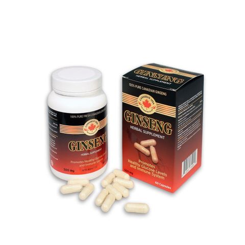 NHÂN SÂM 5 NĂM BỘT NGUYÊN CHẤT DẠNG VIÊN NANG CANADIAN VITA 500MG 60 VIÊN