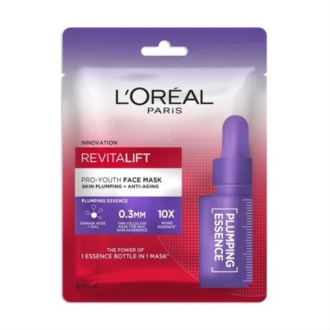 MẶT NẠ GIẤY DƯỠNG CHẤT CÔ ĐẶC DƯỠNG ẨM L'ORÉAL PARIS REVITALIFT PRO-YOUTH FACE MASK 30ML