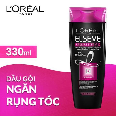 DẦU GỘI GIÚP NGĂN GÃY RỤNG TÓC LOREAL PARIS ELSEVE FALL RESIST 3X SHAMPOO - 330ML