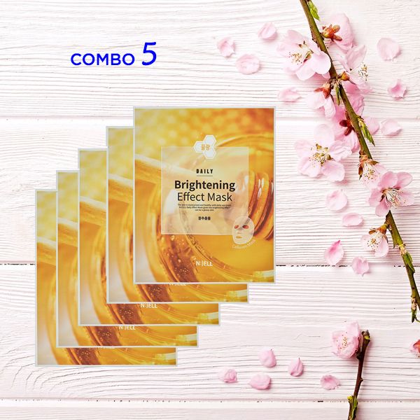 COMBO MẶT NẠ TRẮNG SÁNG HỒNG DA MỜ THÂM DƯỠNG ẨM - DAILY BRIGHTENING EFFECT MASK - N:CELL