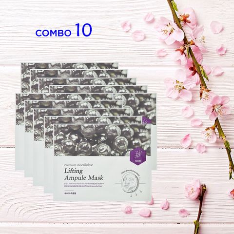 COMBO MẶT NẠ SĂN CHẮC DA VÀ NÂNG CƠ MẶT - PREMIUM BIOCELLULOSE LIFTING AMPULE MASK - N:CELL