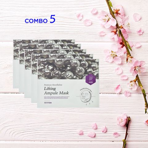 COMBO MẶT NẠ SĂN CHẮC DA VÀ NÂNG CƠ MẶT - PREMIUM BIOCELLULOSE LIFTING AMPULE MASK - N:CELL