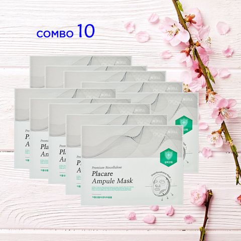 COMBO MẶT NẠ CAO CẤP CHỐNG LÃO HÓA GIẢM NẾP NHĂN PHỤC HỒI DA - PREMIUM BIOCELLULOSE PLACARE AMPULE MASK - N:CELL