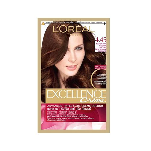 MÀU NHUỘM DƯỠNG TÓC LOREAL PARIS EXCELLENCE CRÈME 4.45 NÂU ĐỒNG ÁNH ĐỎ 172ML