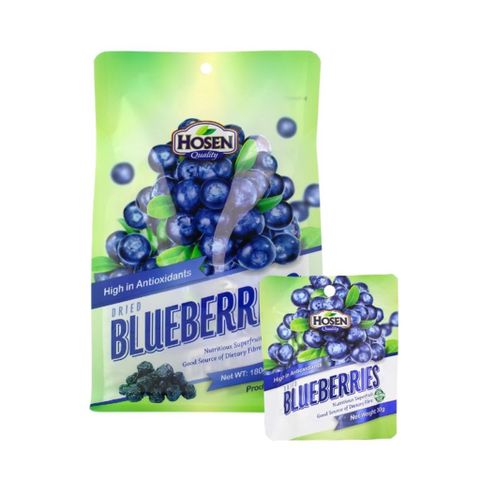 GÓI VIỆT QUẤT XANH SẤY KHÔ HOSEN DRIED BLUEBERRIES 6 GÓI X30G