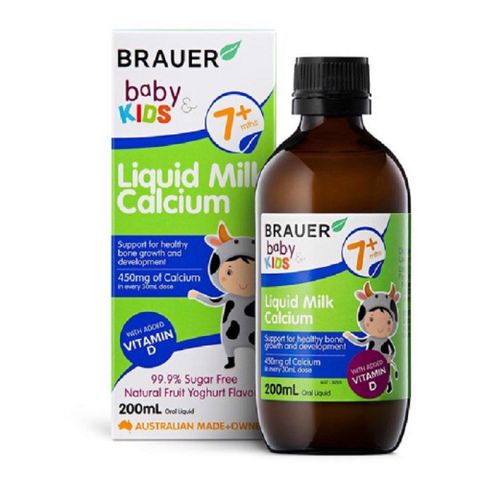 THỰC PHẨM BỔ SUNG CANXI DẠNG SỮA BRAUER BABY & KIDS LIQUID MILK CALCIUM 200ML