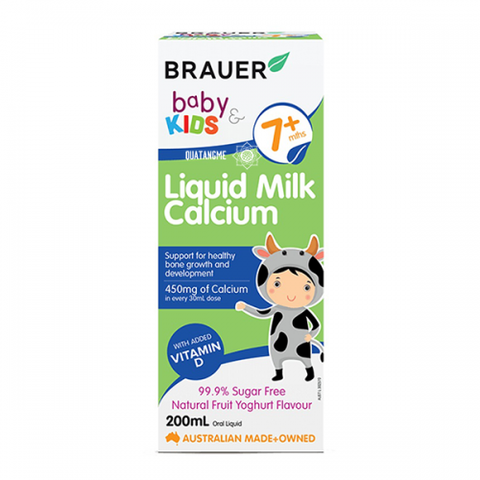 THỰC PHẨM BỔ SUNG CANXI DẠNG SỮA BRAUER BABY & KIDS LIQUID MILK CALCIUM 200ML