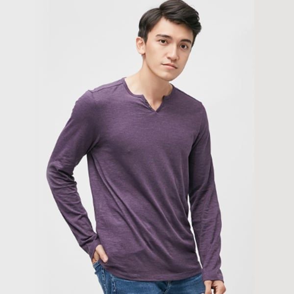 ÁO THUN TAY DÀI NAM CAO CẤP NHẬP KHẨU CELIO ABELONG PURPLE