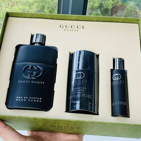 SET NƯỚC HOA NAM EAU DE PARFUME GUCCI GUILTY POUR HOMME EDP 90ML/15ML/70G