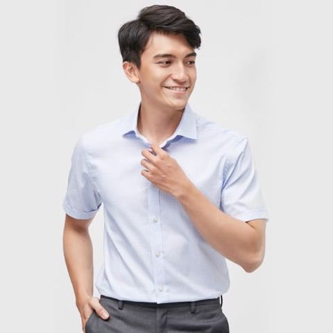 ÁO SƠ MI TAY NGẮN NAM CAO CẤP NHẬP KHẨU CELIO GAMINSKY BLEU CIEL