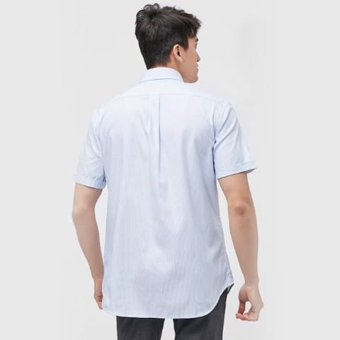 ÁO SƠ MI TAY NGẮN NAM CAO CẤP NHẬP KHẨU  CELIO GAMOSCOWY BLEU CIEL