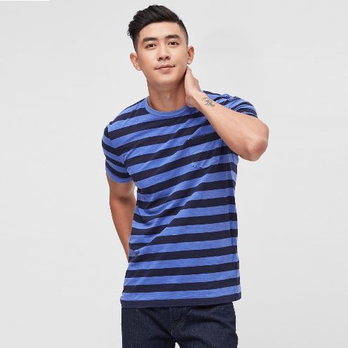 ÁO THUN NAM CAO CẤP NHẬP KHẨU CELIO GEPOCKETA BLEU MOYEN