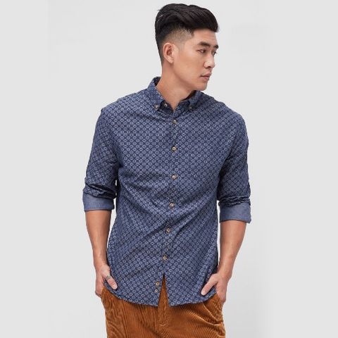 ÁO SƠ MI TAY DÀI NAM CAO CẤP NHẬP KHẨU CELIO LACARELAGE INDIGO