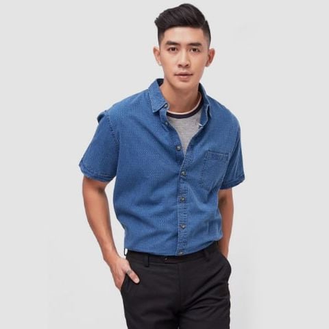 ÁO SƠ MI TAY NGẮN NAM CAO CẤP NHẬP KHẨU CELIO LADOBBY STONE