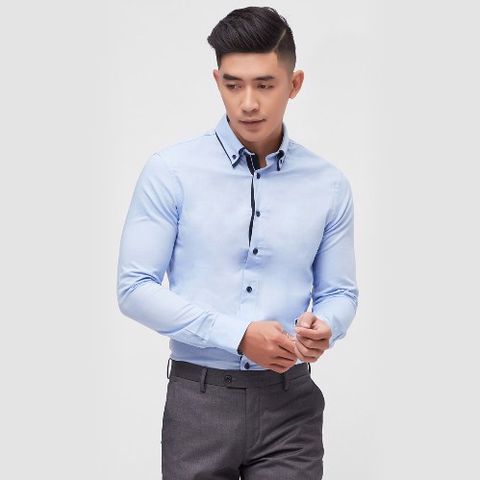 ÁO SƠ MI TAY DÀI NAM CAO CẤP NHẬP KHẨU CELIO LADOOBLE2 BLEU CIEL