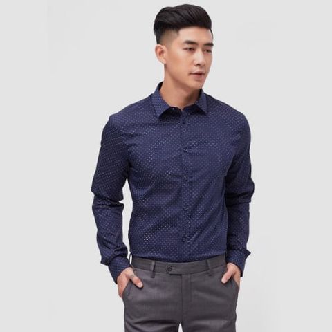 ÁO SƠ MI TAY DÀI NAM CAO CẤP NHẬP KHẨU CELIO LASTRETCH2 MARINE