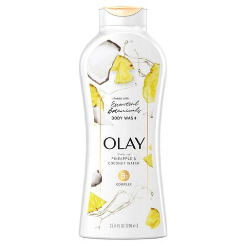 SỮA TẮM OLAY ESSENTIAL BOTANICALS PINEAPPLE & COCONUT WATER COMPLEX B3 700ML