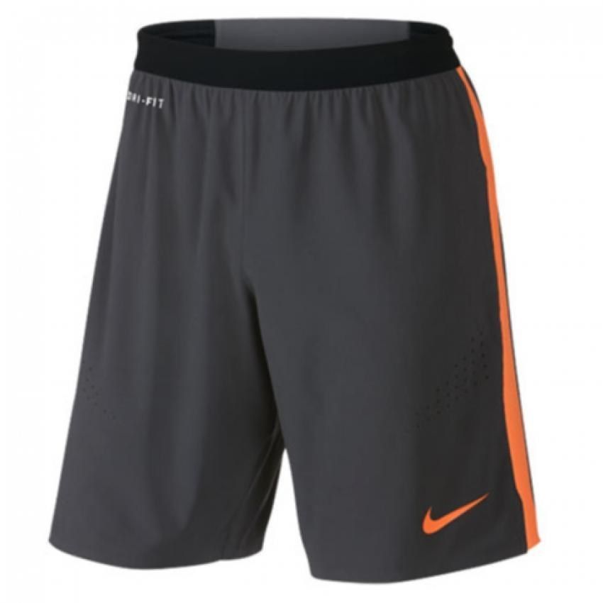 Nike - Quần short thể thao nam Strike Stretch Longer Woven 693487-062 (Đen phối cam)