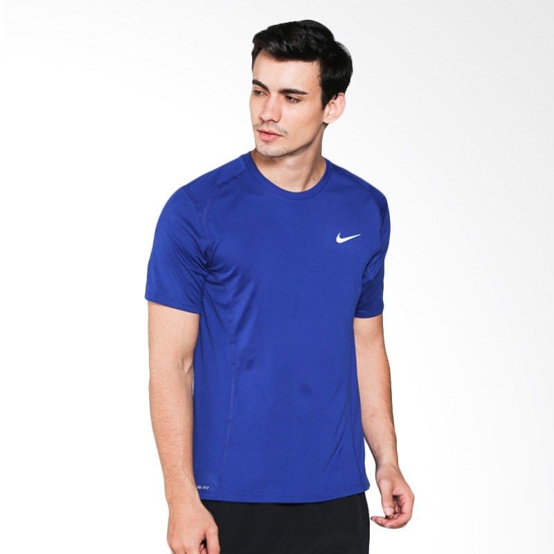 Áo thun thể thao nam Nike T-shirt Nike AS NIKE DF MILER SS (Xanh)