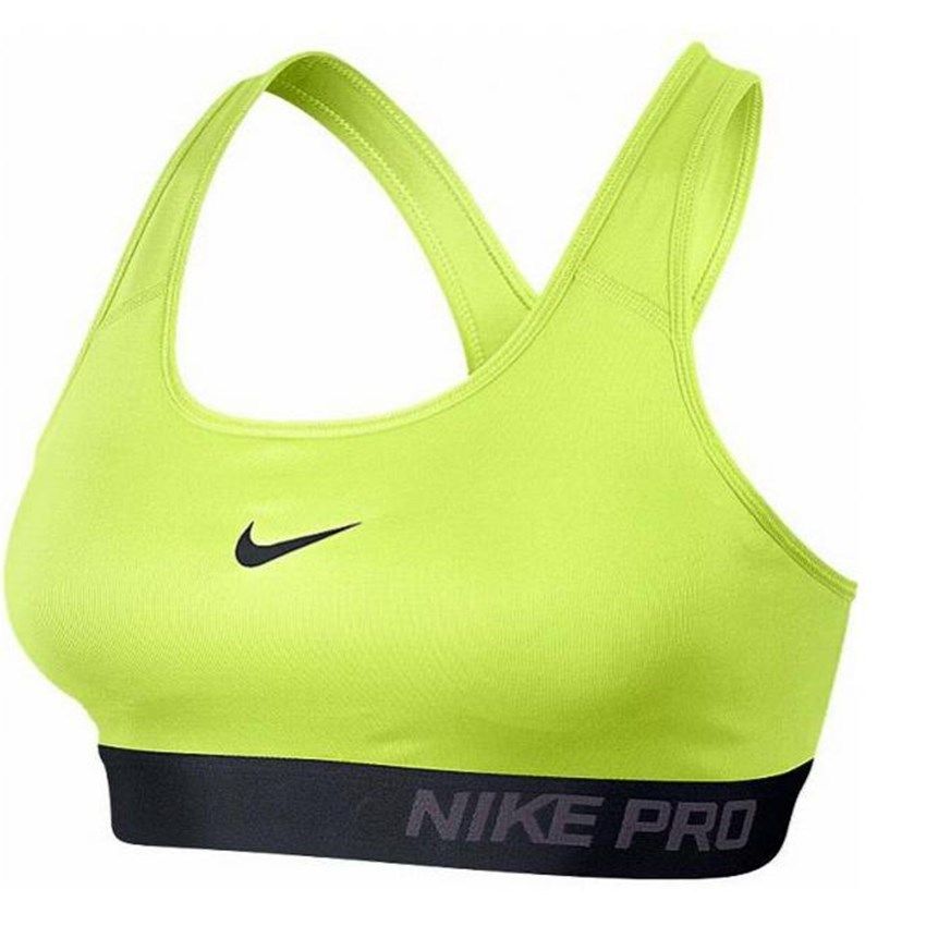 Áo thun thể thao nữ  Nike BRA AS PRO CLASSIC PADDED BRA 589423-703 (Vàng)