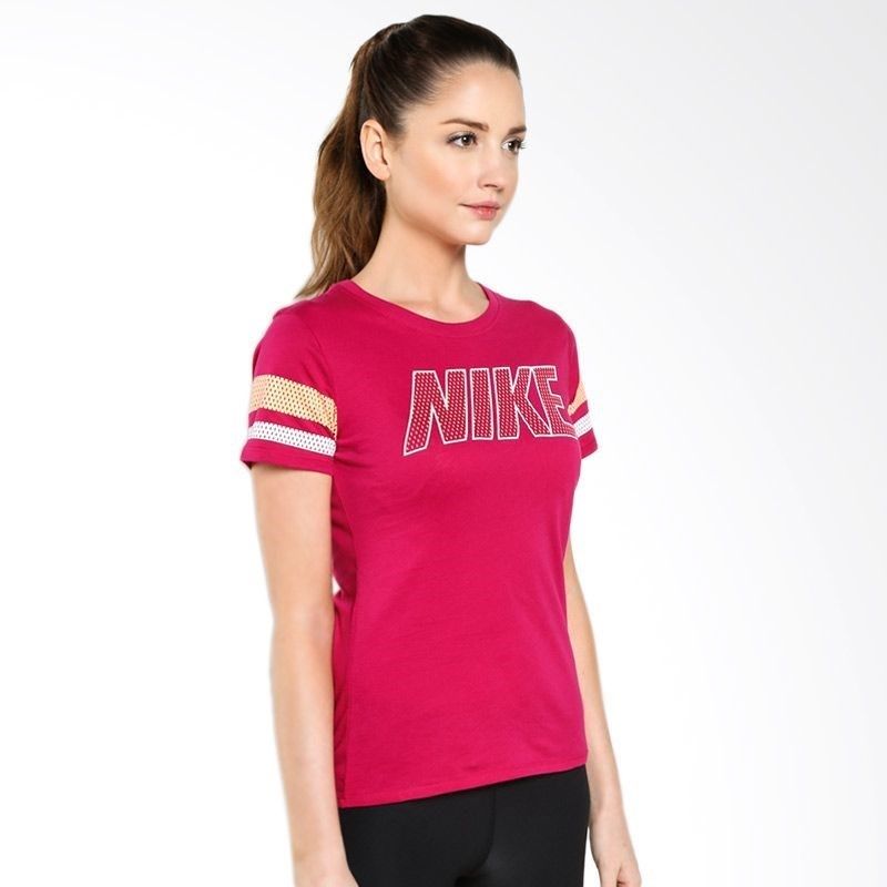 Áo thun thể thao nữ  Nike AS TEE- VARSITY BLOC 685526-607 (Hồng)