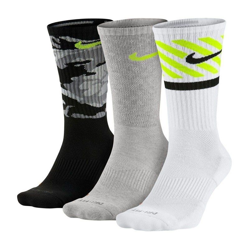 Bộ 3 vớ thể thao Nike CREW SOCK 3PPK DRI-FIT TRIPLE FLY SX4966-909 (Phối màu)