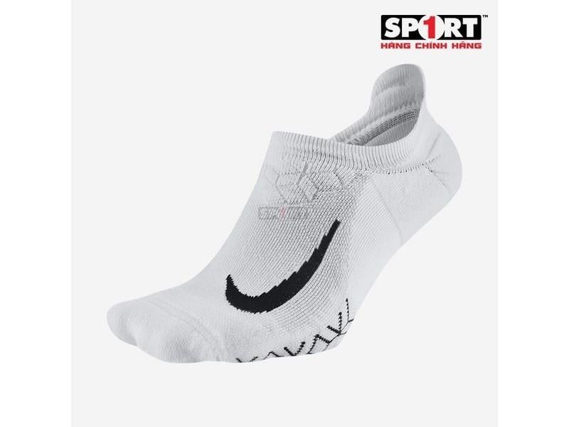 Vớ thể thao Nike EQ Nike Elite Cushion No-Show Tab Running Socks  SX5462-100 (Trắng)