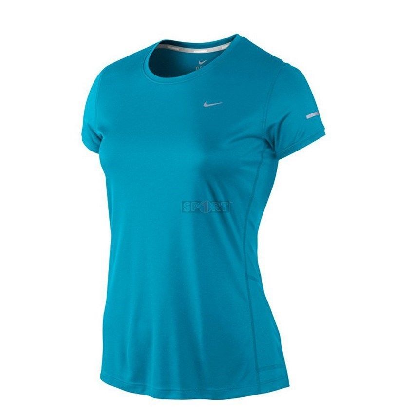 Áo thun thể thao nữ  Nike AS MILER SS CREW TOP 519830-407 (Xanh)