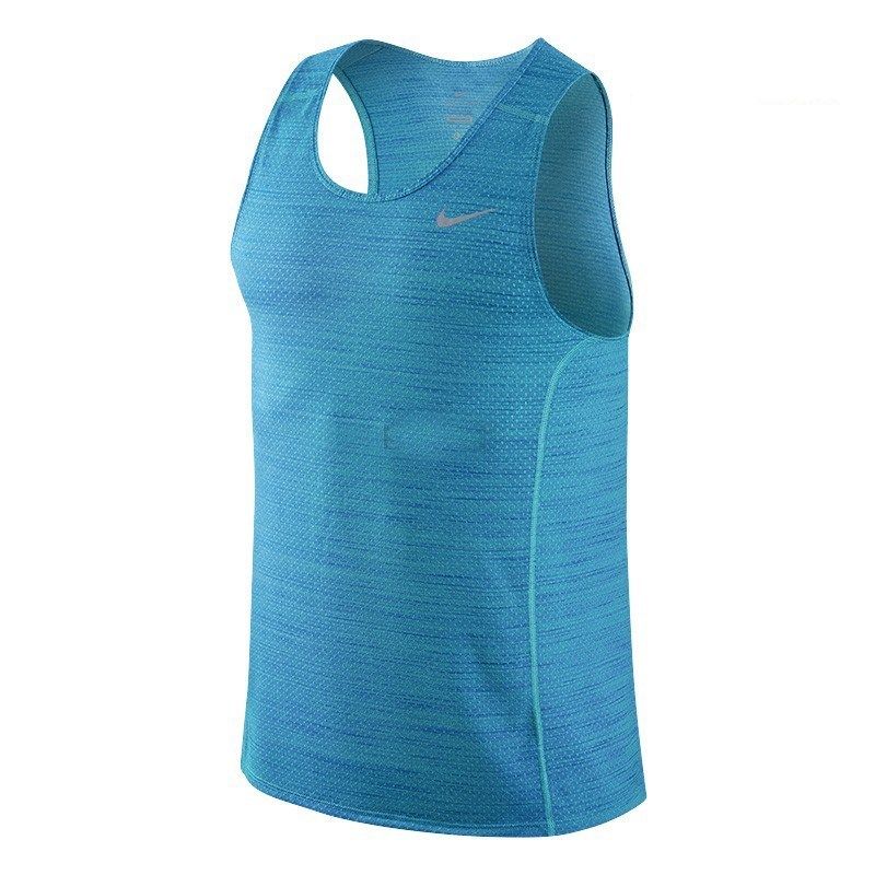 Áo thun thể thao nam  Nike AS DRI-FIT COOL MILER SINGLET 718347-418 (Xanh)