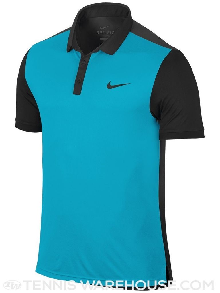 Áo thun thể thao nam  Nike Advantage Polo 633107-408 (Xanh phối đen)