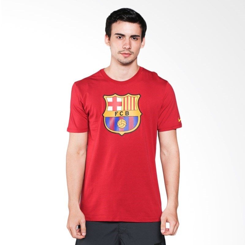 Áo thun thể thao nam  Nike AS FCB CORE CREST TEE 689391-618 (Nâu đỏ)