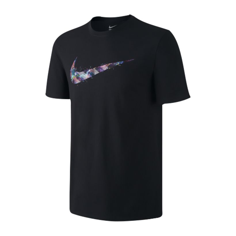 Áo thun thể thao nam Nike T-shirt AS TEE-WATERCOLOR SWOOSH 666420-010 (Đen)