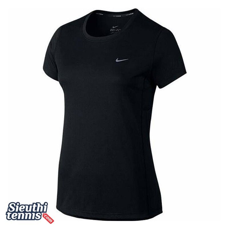Áo thun thể thao nữ Nike T-shirt AS MILER SHORT SLEEVE 694788-010 (Đen)