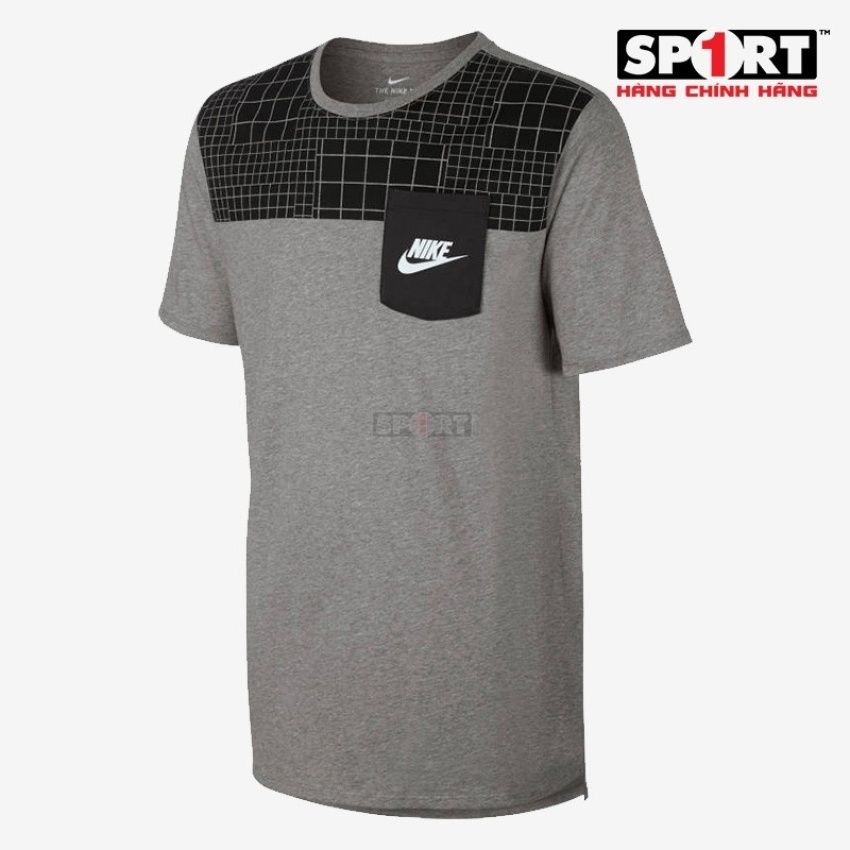 Áo thun thể thao nam Nike APP AS M NSW TEE DRPTL AV15 PKT 834728-063 (Xám)