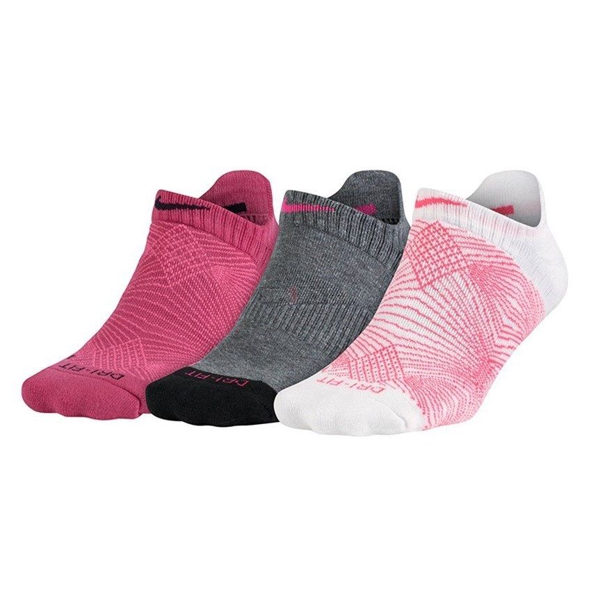 Bộ 3 vớ thể thao Nike Women's Dri-FIT Graphic No-Show Tab Socks (3 Pair) SX5414-902 (Phối màu)