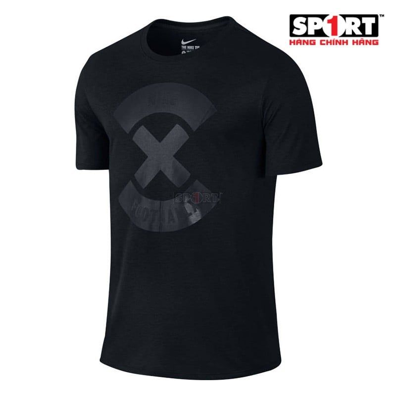 Áo thun thể thao nam Nike AS FOOTBALL X LOGO TEE 789386-010 (Đen)