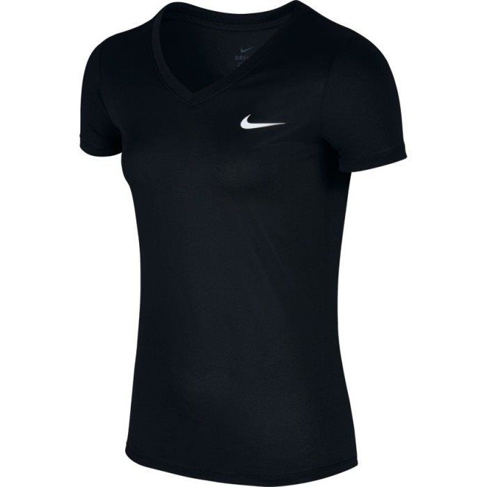 Áo thun thể thao nữ Nike AP AS W NK DRY TEE VNECK LGD 903716-010 (Đen)