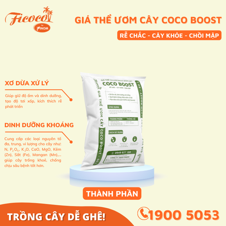 GIÁ THỂ CHUYÊN DÙNG ƯƠM CÂY COCO BOOST – Thế Giới Nhà Nông