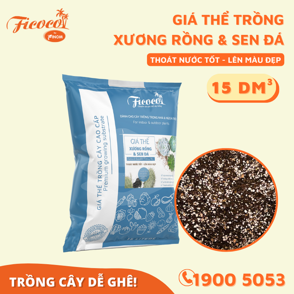 GIÁ THỂ TRỒNG XƯƠNG RỒNG & SEN ĐÁ - 15L