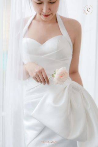 BE ROSE - VBDC - 02621 BASIC MERMAID HALTER WEDDING DRESS