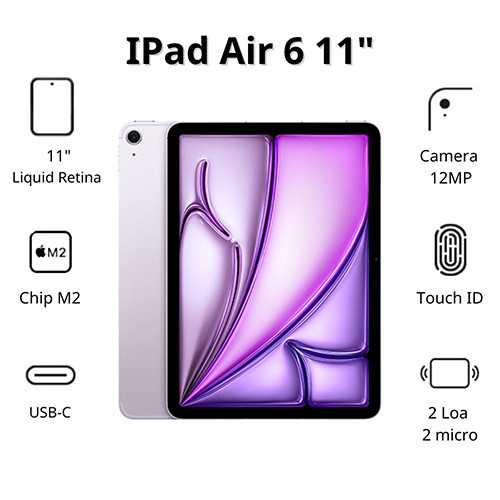iPad Air 6 M2 11inch Wifi 128GB Purple – appleworld