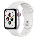 Apple Watch SE GPS + Cellular 44mm MYEV2VN/A Silver Aluminium Case with White Sport Band